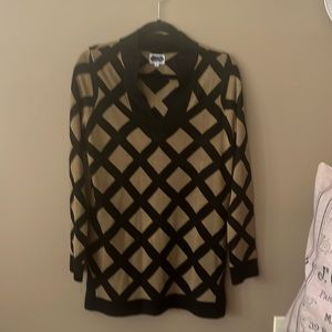 Mud Pie Sweater Tunic. Black and dark khaki.